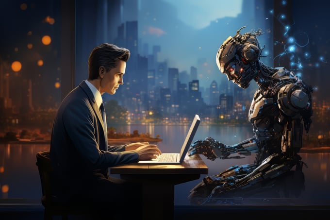 businessman-working-futuristic-office