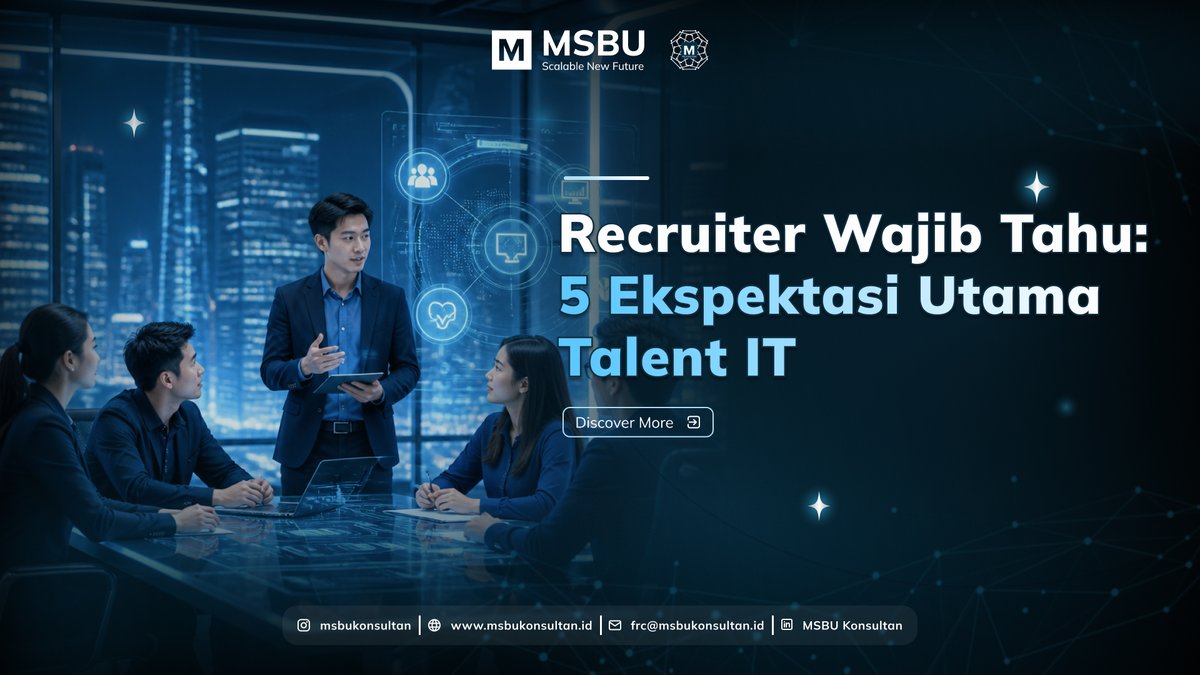 Recruiter berdiskusi dengan kandidat saat proses rekrutmen talent IT